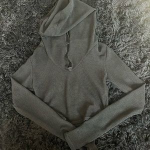 Mesh cropped sweater